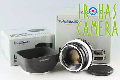 Voigtlander Color-Heliar 75mm F/2.5 SL Lens For M42 + Hood With Box #51118 L7 • $430