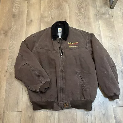 Vintage Carhartt Santa Fe Work Jacket J Q 2382 Size 3 X L • $115