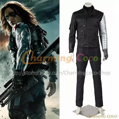 Captain America 3 Civil War Bucky Barnes Cosplay Costume Halloween Men's Uniform • $299.99