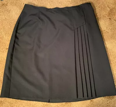 NWT Black Kilt Style Skirt Sz 42 USA Made Boulevard East • $12.99