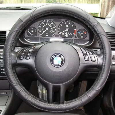 LEATHER Steering Wheel Cover For BMW 3 5 Series E36 E46 E90 F30 E49 E60 F10 X5 • $63.88
