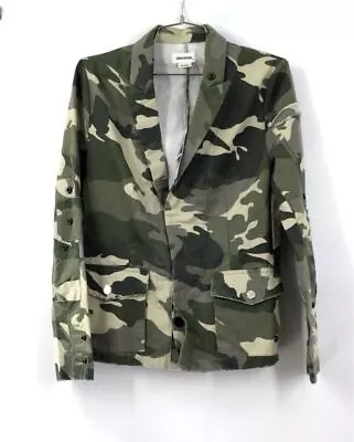 NWT Zadig & Voltaire Women's Green Camo Peak Lapel Single-Breasted Blazer - Sz S • $14.99