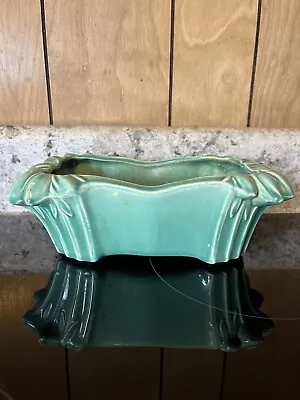 McCoy Turquoise LEAVES & BERRIES Rectangle PLANTER 🔥1940-1960’s Vintage🔥RARE • $0.99