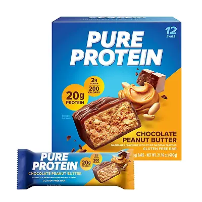 Pure Protein Bars Peanut Butter Gluten Free 1.76 Oz 4ct FREE SHIPPING... • $7.59