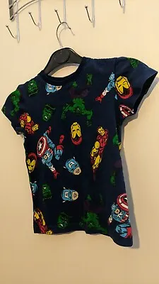Boys Navy Marvel T-Shirt Age 5 (4-5-6) By Matalan  • £3.99