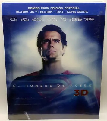 Superman: Man Of Steel (3D Blu-ray + Blu-ray + DVD 2013 Import) Henry Cavill • $14.98