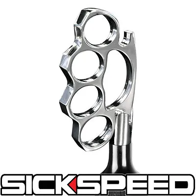 Chrome Shift Knob For Manual Short Throw Gear Knuckle Buster Shifter 12x1.25 K63 • $27.95