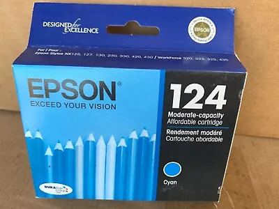 Epson 124 Ink Cartridge Cyan Sealed.. Expired NEVER Been Opened  • $12.99