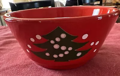 Waechtersbach Bowl Red Soup Fruit Dessert Coupe Christmas Tree 4 7/8  Germany • $12.99