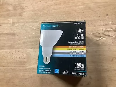 EcoSmart PAR38 Dimmable CEC Flood Dusk To Dawn LED Light Bulb 150W Equivalent • $14.95