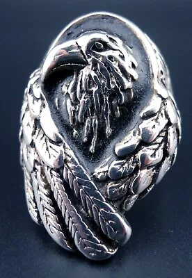 Eagle Ring Vintage Biker MC Free Spirit NEW Made In USA Wings Feathers G&S • $69