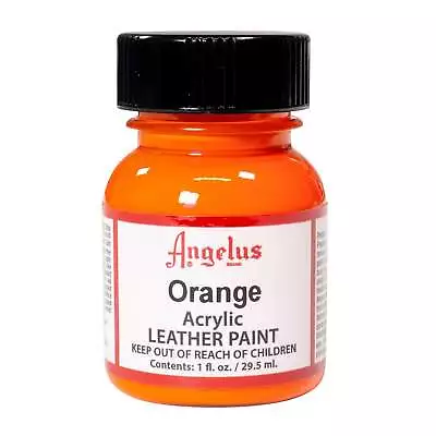 Angelus Brand ORANGE Acrylic Leather & Vinyl Waterproof Paint 1 Oz. • $8.95