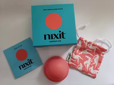 NIXIT - Menstrual Cup - 100% Med Grade Silicone - Sealed Box Comes W/ Travel Bag • $29.99