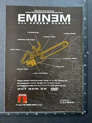EMINEM - ALL ACCESS EUROPE 8X11  Original Magazine Advert M83 • $6.21