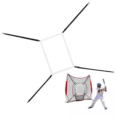 Hitting Tee Baseball Practice Practice Net Strike Zone Hitting Pitching Net • $11.69