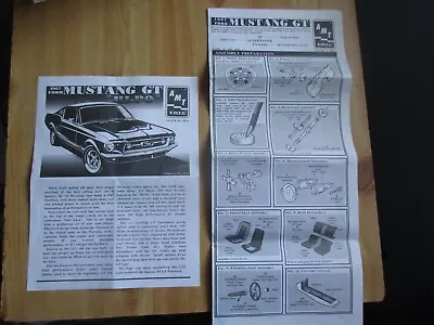 1/25 Scale AMT/ERTL MODEL KIT 6631: 1967 FORD MUSTANG GT. • $5