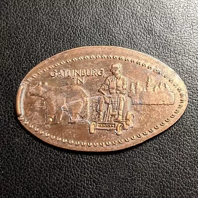 Gatlinburg Tennessee Bear & Man Forest - Press Coin Elongated Penny Souvenir • $2.99