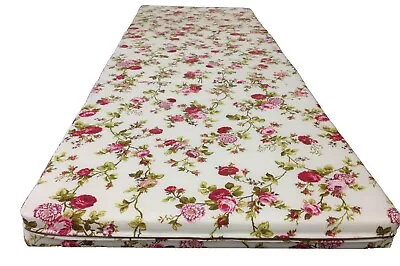 Rose White Portable Tri Fold Foam Beds 3x27x75 Floor Futon Mats • $82