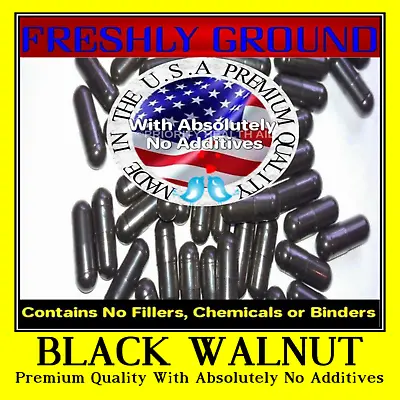 BLACK WALNUT HULLS With Absolutely No Additives Potency *100* Vegetarian Capsule • $12.95