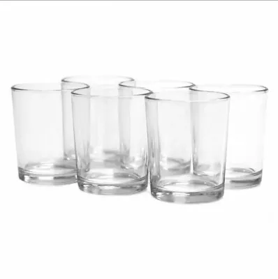 £8.99 • Buy Set Of 6 X Glass Votive Candle Holder 9cl - Tea Lights - Votive Candles - Clear