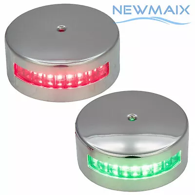 Marine Navigation Light LED Green Starboard Red Port Horizontal Mount Stainless  • $24.99