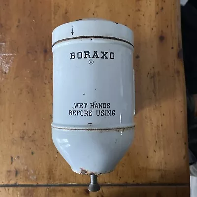 Vintage Antique Boraxo Gas Station Hand Pump Wall  MountPowdered Soap Dispenser • $64.29