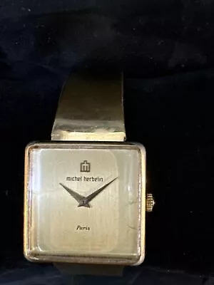 Michel Herbelin Paris Vintage Ladies Watch Manual Wind Movement Gold Plated • £0.99