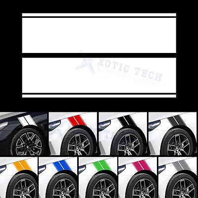 Vinyl Fender Hash Stripes Racing Decals Bar Stickers Tape Sport Racing Style • $16.96