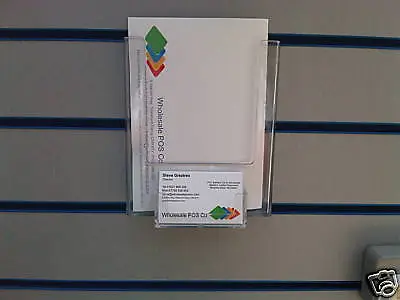 A5 Slat Wall Leaflet And Business Card Holder Menu Dispenser Portrait Retail • £11.31