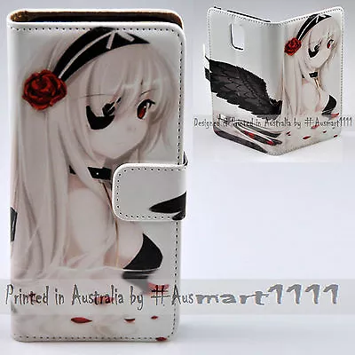 $13.98 • Buy For Sony Xperia Series - Black Angel Anime Print Wallet Mobile Phone Case Cover