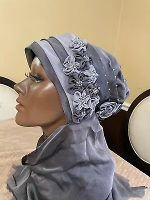 Hijab Muslim Women Head Scarf / Fancy Flower Hijab • £14.45