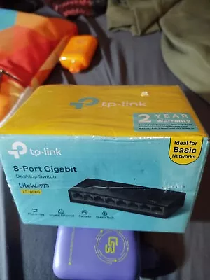 TP-Link Litewave 8 Port Gigabit Ethernet Switch  Fanless Quiet  (LS1008G) Unopen • $16