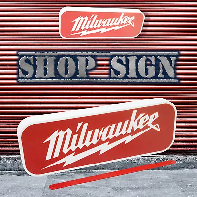 LED Shop Sign Light Box For Milwaukee Logo Brand Ultimate Man Cave Garage Décor! • $24.95