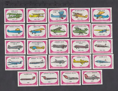 Series Of Old Czechoslovakian Matchbox Labels From 1978 /7454-7477/ • $1.99