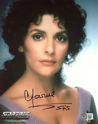 MARINA SIRTIS SIGNED 8x10 PHOTO COUNSELOR DEANNA TROI STAR TREK TNG BECKETT BAS • $85