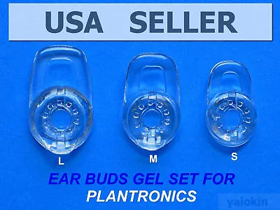 NEW 3 CLEAR (S/M/L) COMFORT EARTIPS For PLANTRONICS Voyager Edge & Explorer 500 • $33.65