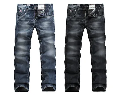 FOX JEANS Men's Norton Regular Fit Straight Denim Jeans SIZE 32-44 • $56