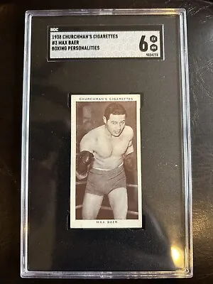 1938 Churchman's Cigarettes Boxing Personalities #34 Max Schmeling SGC 6 • $44.99