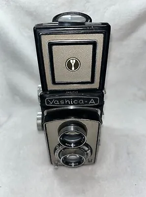 Vintage Yashica A TLR 120 Medium Film Camera Twin Lens With Case • $100