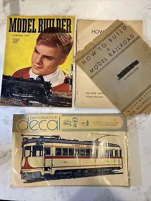 1941 Model Builder Magazine. Vintage Train Decal. Model Train Handbook • $3
