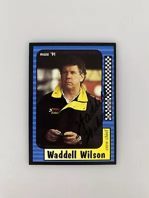 Maxx Collection Race Cards 1991 Waddell Wilson Card 84 Of 240 Auto Signed • $4.99