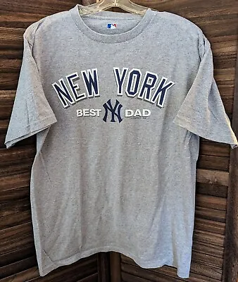 Best Dad Ever New York Yankees Shirt Father's Day T-Shirt Daddy Medium Gray  • $14.99