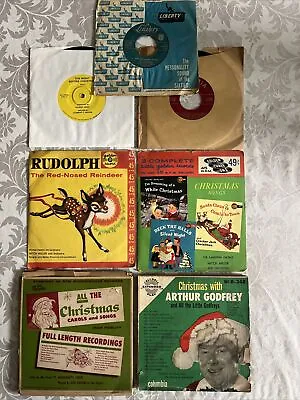 Vintage Childrens Christmas Records On 45; Golden Record; VG Condition; Lot Of 7 • $19.99