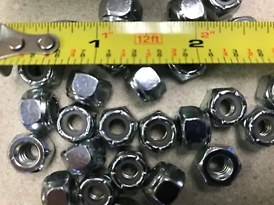 1/4-28 Zinc Plated Nylon Insert Stop Lock Nut - 50 Pack • $7.55