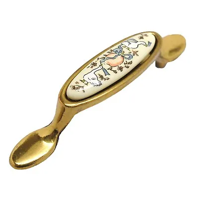 $2.99 • Buy BELWITH Marmalade Antique Brass 3  Goose Cabinet Handle Pull P559-ML 25+FREESHIP