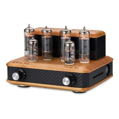 $319.99 • Buy Mini 6P15/EL84 Vacuum Tube Amplifier Wood Push-pull Stereo Audio Power Amp 8W×2