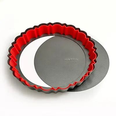 Fluted Tart Pan With Removable Bottom – 9 In. Nonstick Pie Pan With Crust-Sha... • $41.68