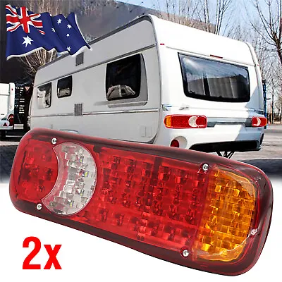 2xLED Tail Lights Trailer Ute 4X4 Caravan Truck Stop Indicator Rear Lamp 12V/ • $31.09