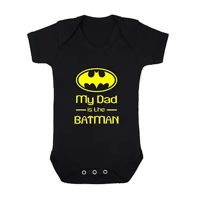 £9.99 • Buy My Dad Is The Batman Baby Grow Gift Funny