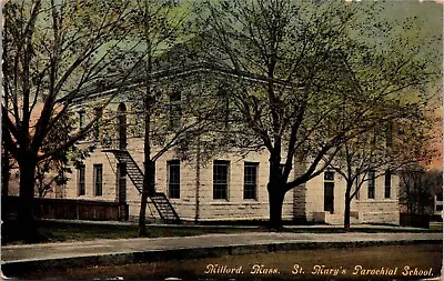 Milford MA Massachusetts ST MARY'S PAROCHIAL SCHOOL 1918 Vintage Postcard • $6.92
